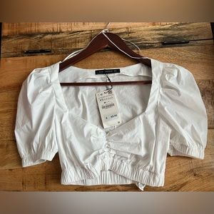 Zara Puff Sleeve Crop Top